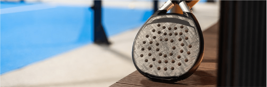 Up-close image of the game Padel