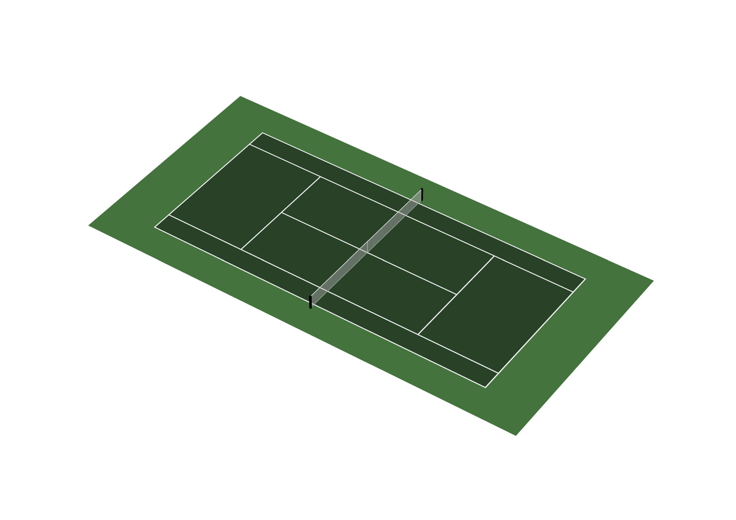 Generated image of 50' x 100' Tennis court