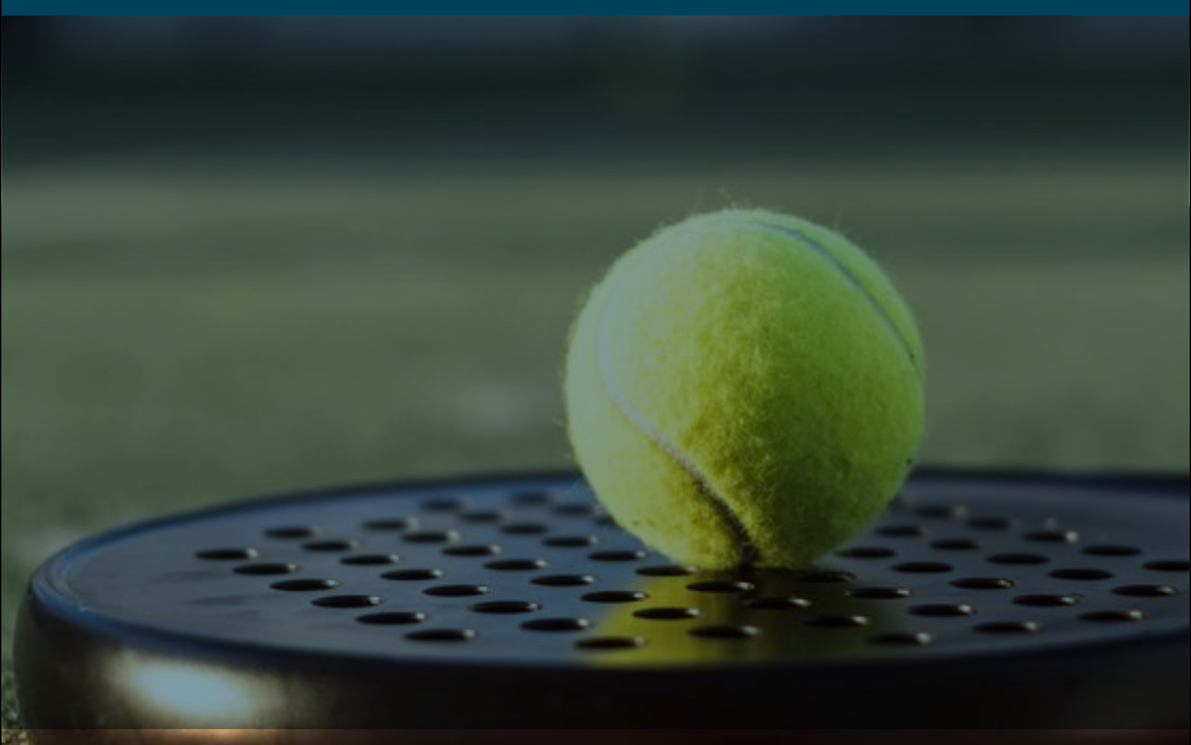 Close-up image of tennis ball on padel