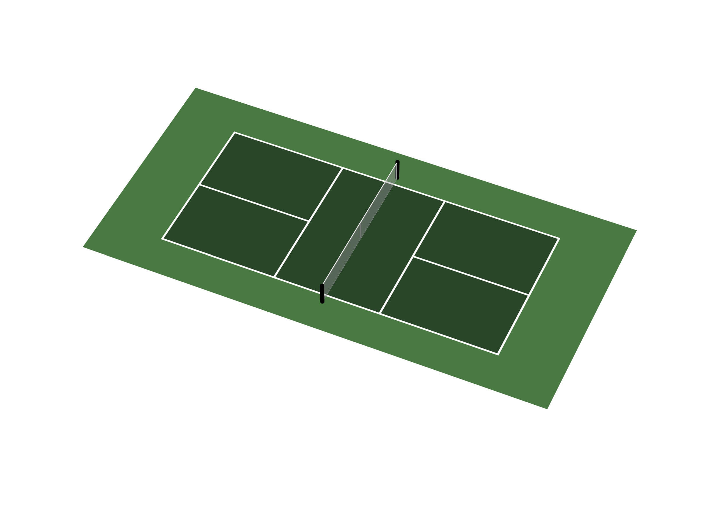 Generated image mockup of pickleball court
