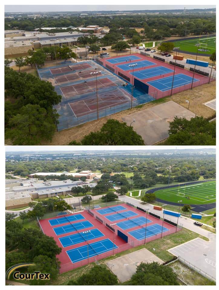 Tennis, blue, red
