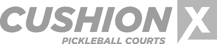 Logo for Cushion X Pickleball courts